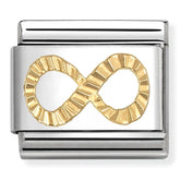 Nomination Composable Classic Link 030149/66 Infinity with Etched Detail in 18K Gold